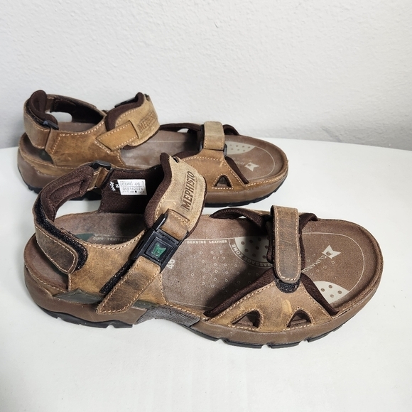 Mephisto Allrounders Mens Brown Alligators Sandals-Size 46/12 (EUC) - Picture 2 of 12